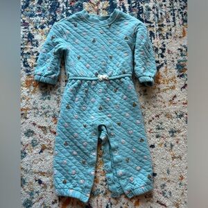 18 MO Carter’s Cozy Heart Jumpsuit GUC